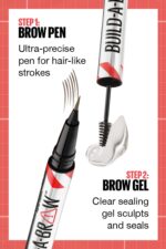 ⁦MAYBELLINE- قلم حواجب 2 في 1 وجل لإغلاق العيون من ميبيلين (بني غامق)⁩ - الصورة ⁦4⁩