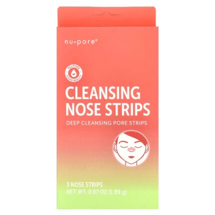 NU PORE- شرائط تنظيف الأنف، 3 شرائط أنف، 0.07 أونصة (1.89 جم)