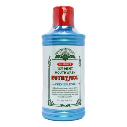 EUTHYMOL- غسول الفم يوثيمول بنكهة النعناع المثلج خالي من الكحول 500 مل