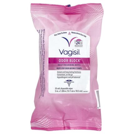 VAGISIL - فاجيسل
فاجيسيل مناديل مبللة منعشة للاستخدام اليومي 20 منديل