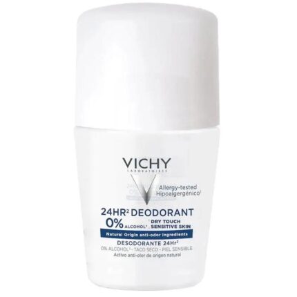 VICHY- مزيل عرق فيشي دراي تاتش رول أون 24 ساعة 0% كحول 50 مل