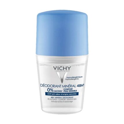 VICHY- مزيل العرق فيشي مينيرال رول أون للبشرة الحساسة لمدة 48 ساعة، 50 مل