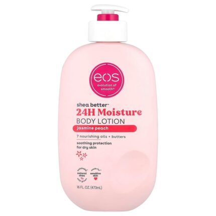 Shea Better (473 ml)-لوشن الجسم المرطب لمدة 24 ساعة، برائحة الياسمين والخوخ