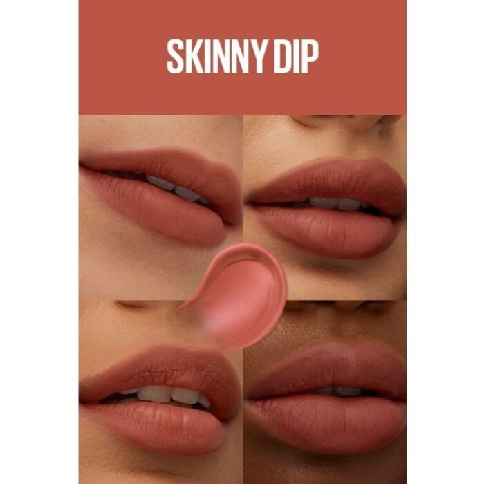 ⁦MAYBELLINE- (15 SKINNY DIP) مايبيلين سوبر ستاي تيدي تينت سائل أحمر شفاه 5 مل⁩ - الصورة ⁦3⁩