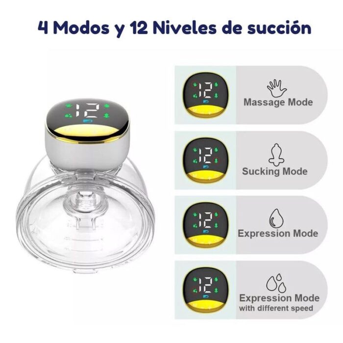 ⁦WEARABLE ELECTRIC BREAST PUMP-مضخة الثدي الكهربائية MY-373 بدون استخدام اليدين للأطفال⁩ - الصورة ⁦4⁩