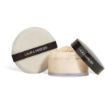 LAURA MERCIER- بودرة تثبيت شفافة من لورا ميرسييه، 49 جرام مع إسفنجة