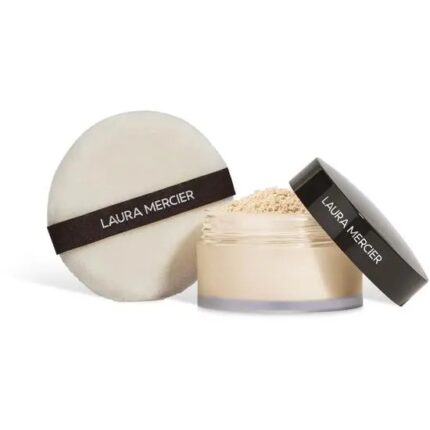 LAURA MERCIER- بودرة تثبيت شفافة من لورا ميرسييه، 49 جرام مع إسفنجة