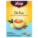 YOGI- يوجي تي
شاي للتخلص من السموم، خالٍ من الكافيين، 16 كيس شاي، 1.02 أونصة (29 جم)