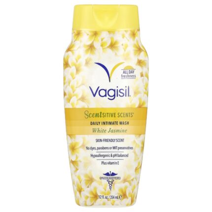 VAGISIL- فاجيسيل
Scentsitive Scents® ، غسول يومي للمناطق الحساسة ، الياسمين الأبيض ، 12 أونصة سائلة (354 مل)