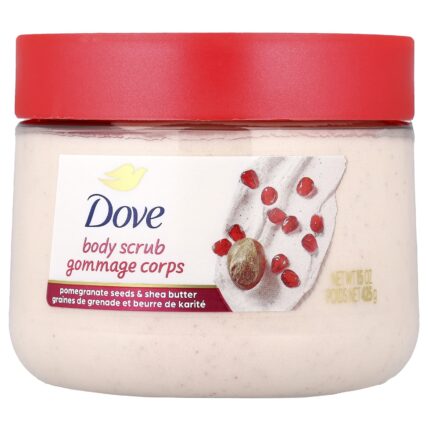 DOVE- مقشر الجسم من دوف، بذور الرمان وزبدة الشيا، ١٥ أونصة (٤٢٥ غرامًا)