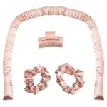 ⁦GIOVANNI- جيوفاني
مجموعة تجعيد الشعر الساتان بدون حرارة، أحمر خدود، ٤ قطع⁩ - الصورة ⁦2⁩