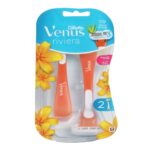 VENUS-2pcs ماكينة حلاقة جيليت فينوس ريفييرا للنساء للاستخدام مرة واحدة، قطعتان