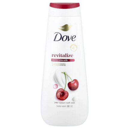 DOVE- غسول الجسم دوف المنعش، برائحة الكرز وحليب الشيا، 20 أونصة سائلة