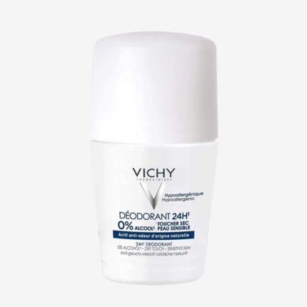 VICHY- مزيل عرق فيشي دراي تاتش رول أون 24 ساعة 0% كحول 50 مل