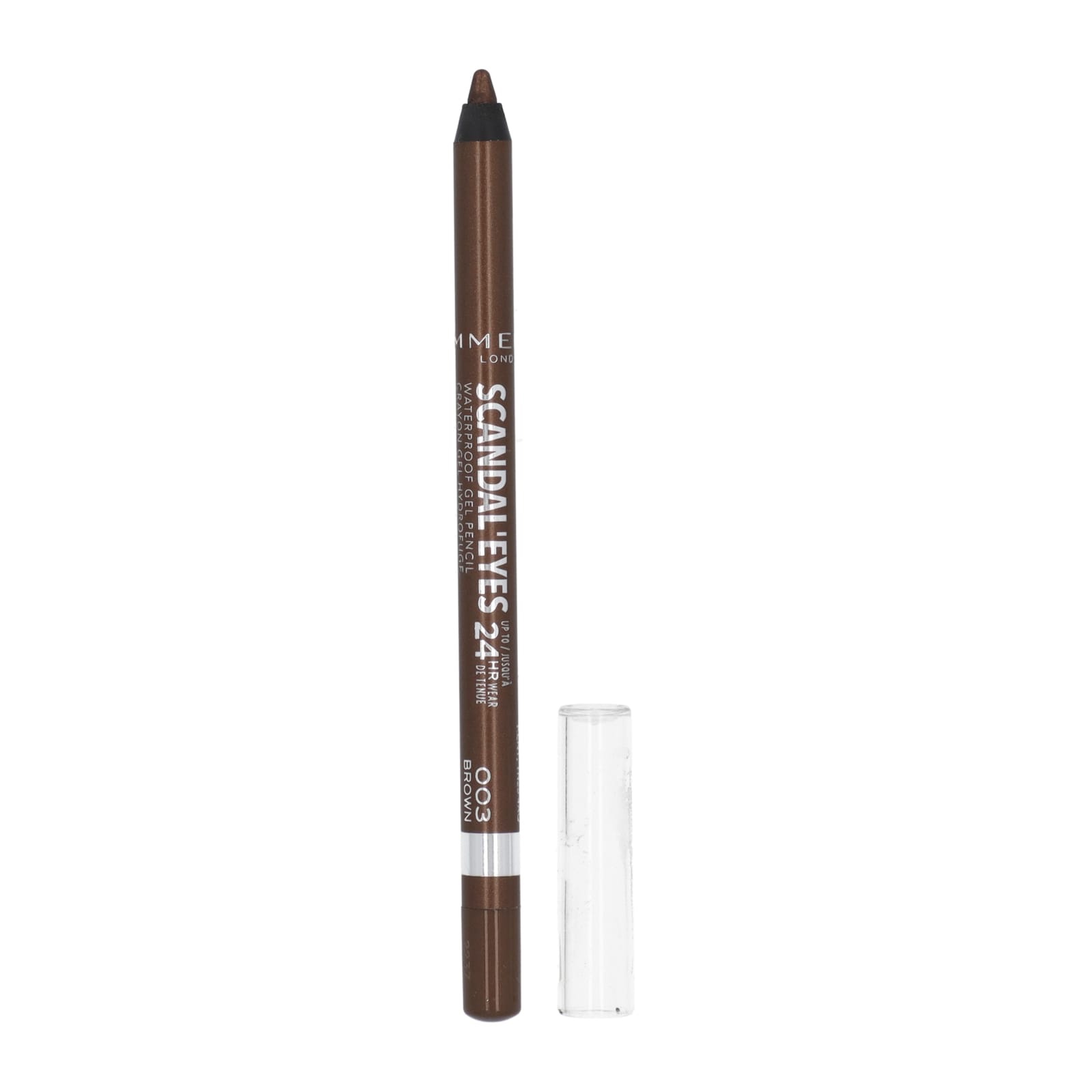 img_6748 RIMMEL- BROWN 003 قلم تحديد العيون ريميل لندن سكاندال آيز، قلم جل مقاوم للماء، رقم 003 بني، 0.04 أونصة (1.3 غرام) - الصورة 1