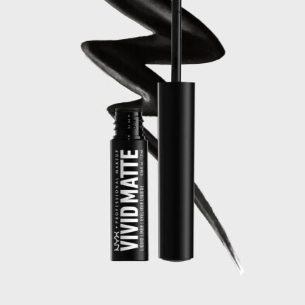 NYX- BLACK 2mL محدد العيون السائل غير اللامع من نيكس