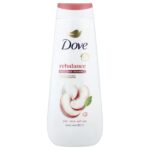DOVE- غسول الجسم دوف ريبالانس، برائحة الخوخ الأبيض وحليب الأرز، 20 أونصة سائلة