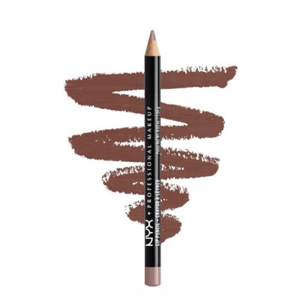 NYX- 1.04g MAHOGANY 809 قلم تحديد الشفاه النحيف من نيكس بروفيشنال ميك أب، قلم تحديد شفاه كريمي يدوم طويلاً
