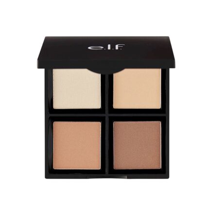 ELF- باليت كونتور من إي.إل.إف.، 4 درجات، قابلة للتخصيص، سهلة الاستخدام، تُحدد وتُلون وتُضيء، فاتحة/متوسطة، غنية بفيتامين هـ، تدوم طوال اليوم، 0.56 أونصة