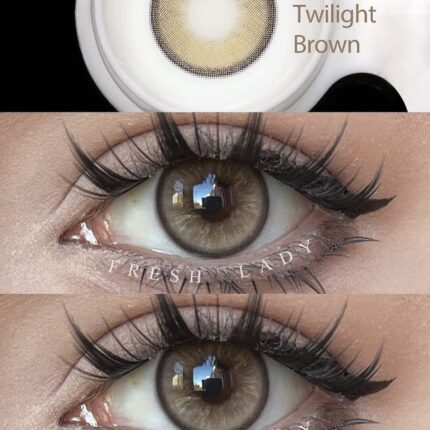 FRESHLADY- 14.0 القطر TWILIGHT BROWN عدسة