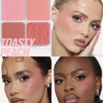 ⁦HUDA BEAUTY- TOASTY PEACH 7.5g باليت أحمر الخدود والهايلايتر من هدى بيوتي، بتأثير فلتر التمويه⁩ - الصورة ⁦3⁩