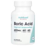 NUTRICOST WOMEN- نوتريكوست
للنساء ، حمض البوريك ، لبوس مهبلي ، 600 ملجم ، 60 كبسولة
