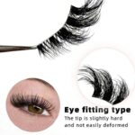 ⁦LASHES- Ka01 7 أزواج من الرموش الصناعية الكثيفة والناعمة والطبيعية والمتشابكة والمطولة المصنوعة من شعر المنك الصناعي⁩ - الصورة ⁦2⁩
