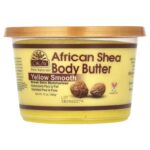 OKAY PURE NATURALS- زبدة الجسم بزبدة الشيا الأفريقية من أوكي بيور ناتشورالز، لون أصفر ناعم، 13 أونصة (368 غرام)