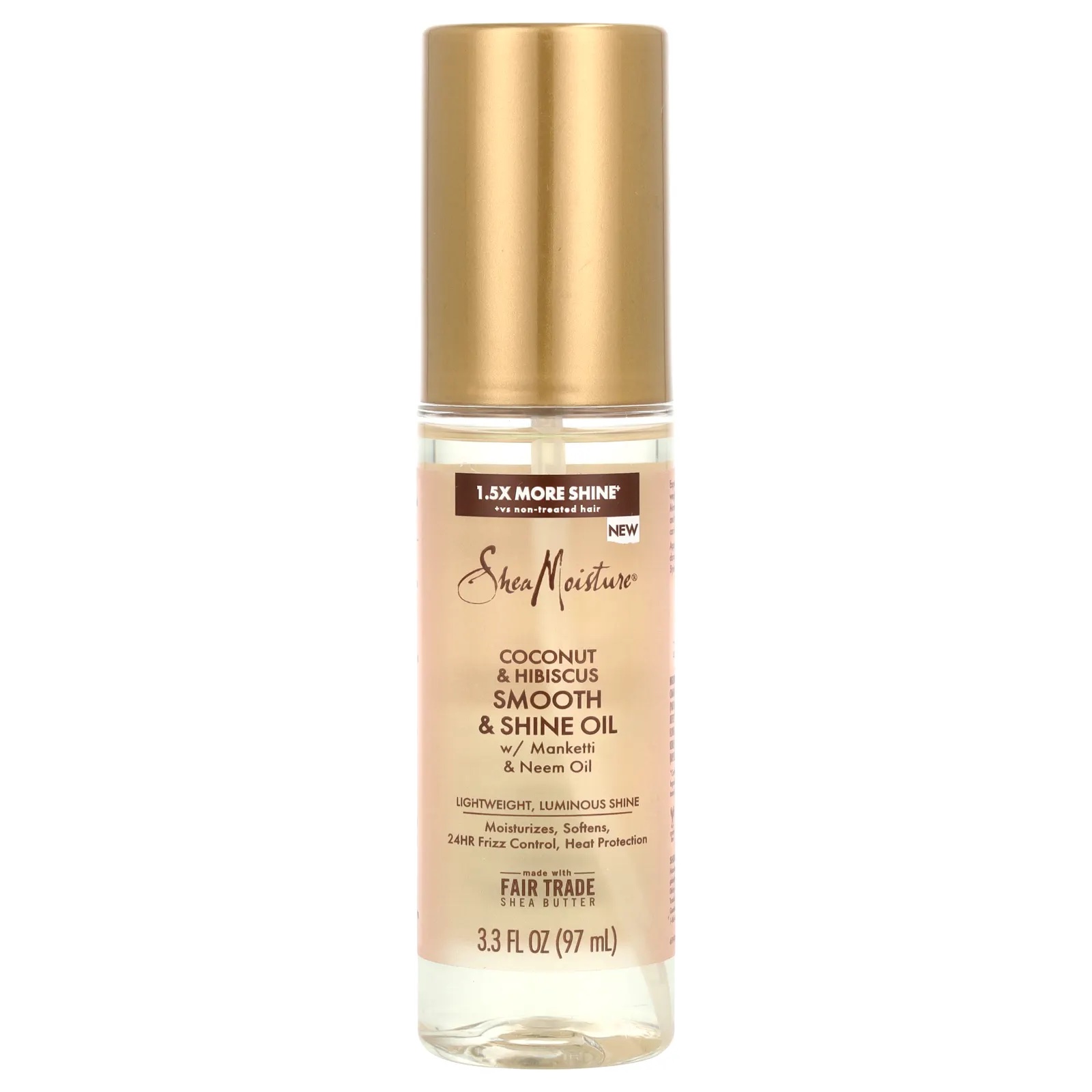 img_1378 SHEA MOISTURE- زيت شيا مويستشر لتنعيم وتفتيح البشرة، بجوز الهند والكركديه، 97 مل (3.3 أونصة سائلة) - الصورة 1