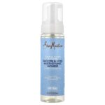 SHEA MOISTURE-موس تصفيف الشعر متعدد الاستخدامات، ناعم وثابت، بخلاصة عسل مانوكا والزبادي، مع زيوت المافورا والباوباب(222ml)