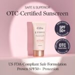⁦D’ALBA-واقي الشمس UV Essence Waterfull+، مصحح للون الوردي، عامل حماية من الشمس 50+، 1.69 أونصة سائلة (50 مل)⁩ - الصورة ⁦4⁩